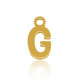 Stainless steel charm initial G Gold